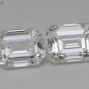 A Pair Of Emerald Loose Diamonds (2.03 Ct H Vs1) Gia C54000018